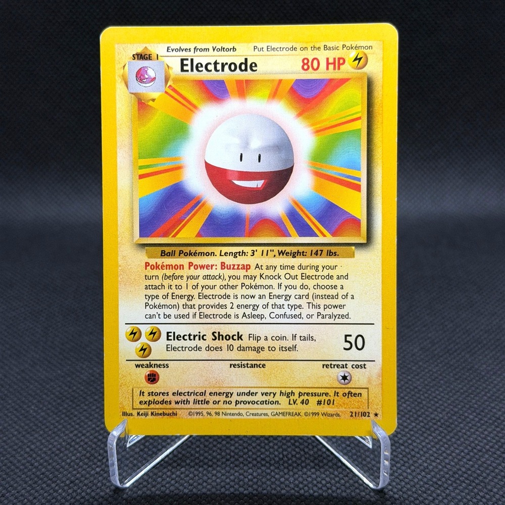 Electrode 1999 Base Set #21 Rare Non Holo Pokémon Card LP